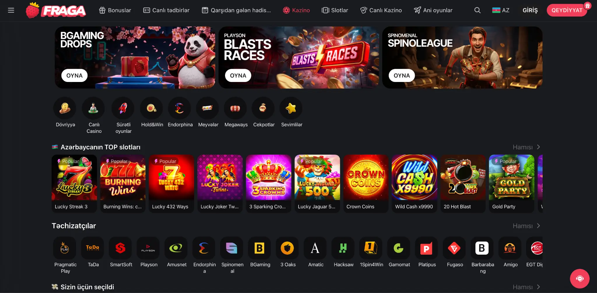 Fraga Casino Screen