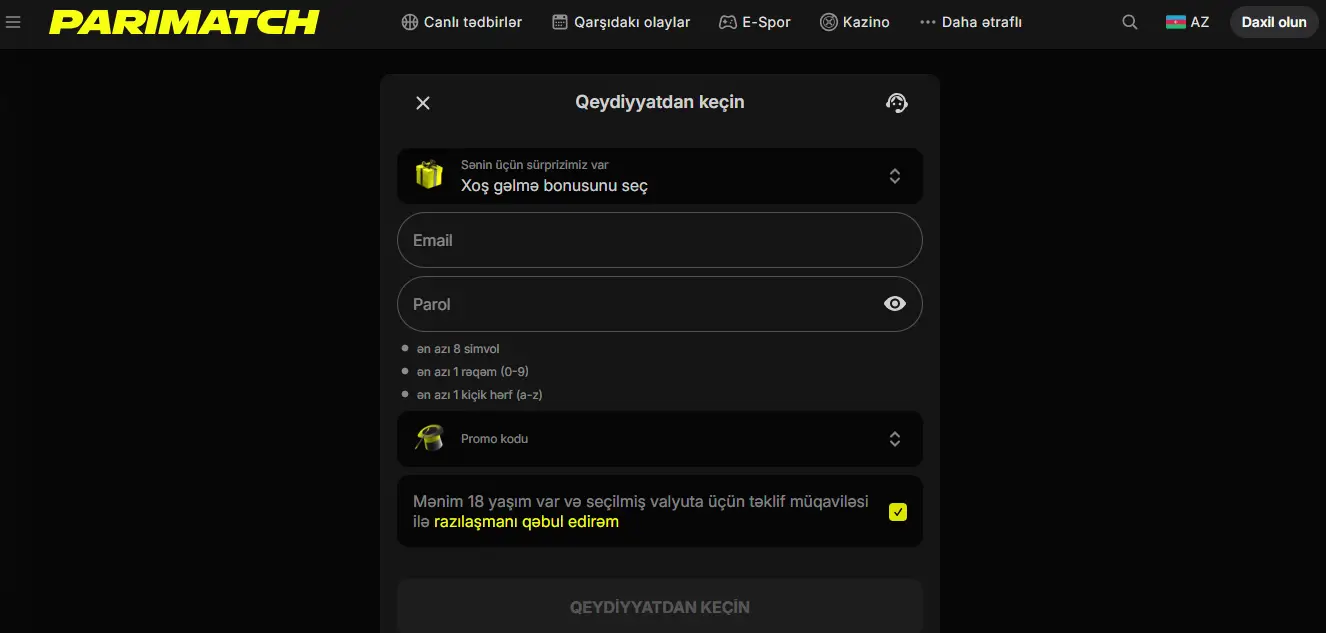 Parimatch Login