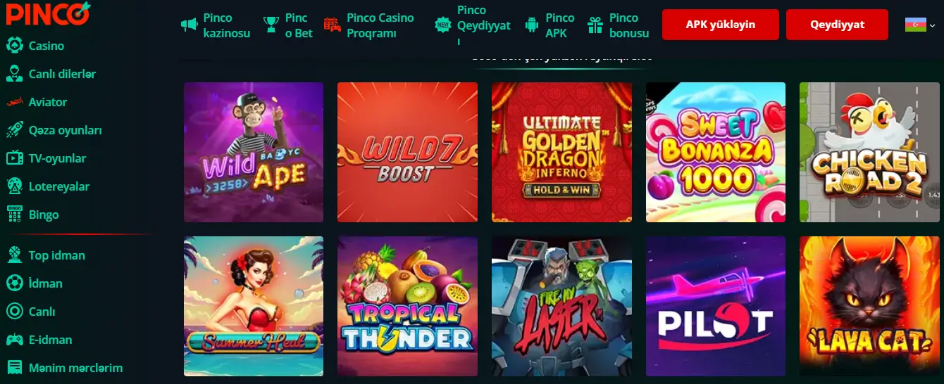 Pinco Slot Games