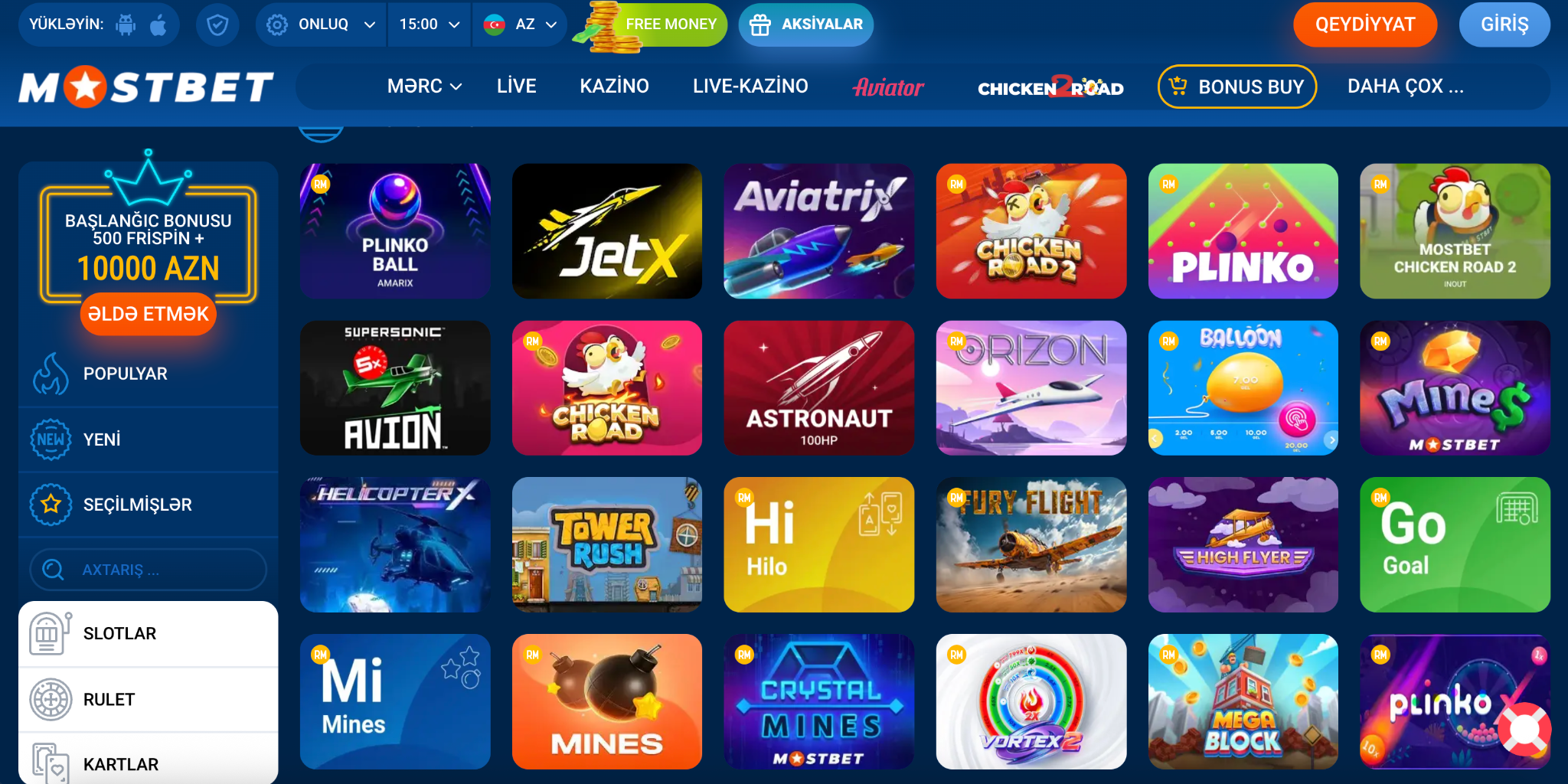 Mostbet Plinko casino